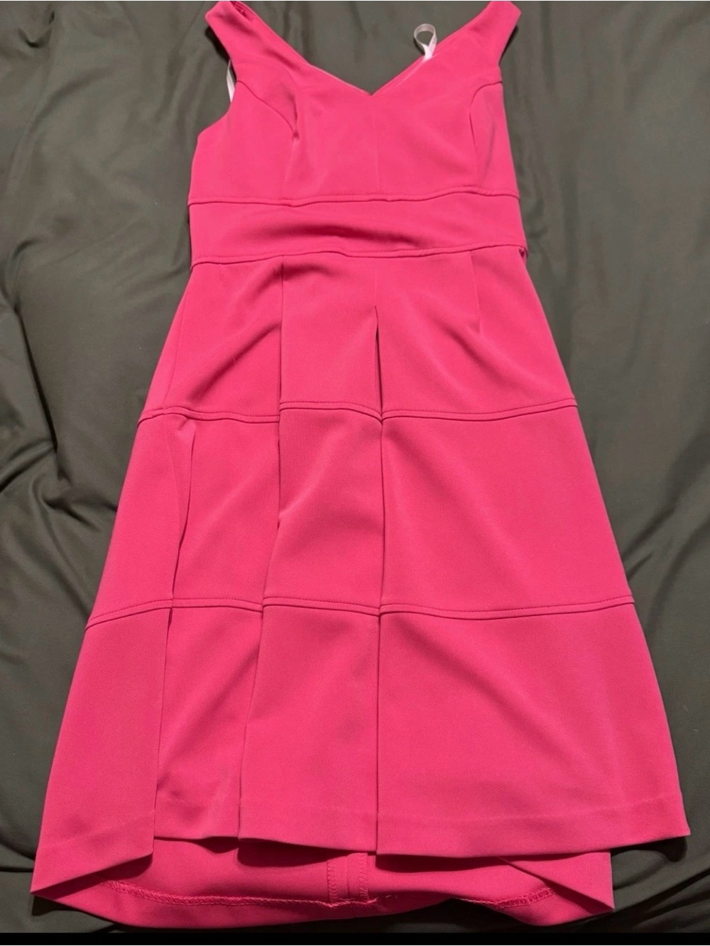 Jessica Simpson Pink Solid A-Line Dress V-Neck Sleeveless Dress Size 4